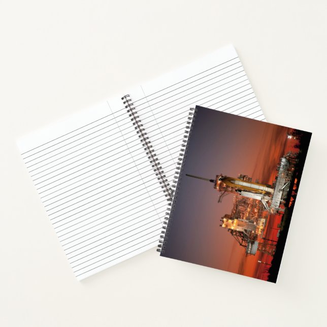 Red Sky for Space Shuttle Atlantis Start Notizbuch (Innenseite)