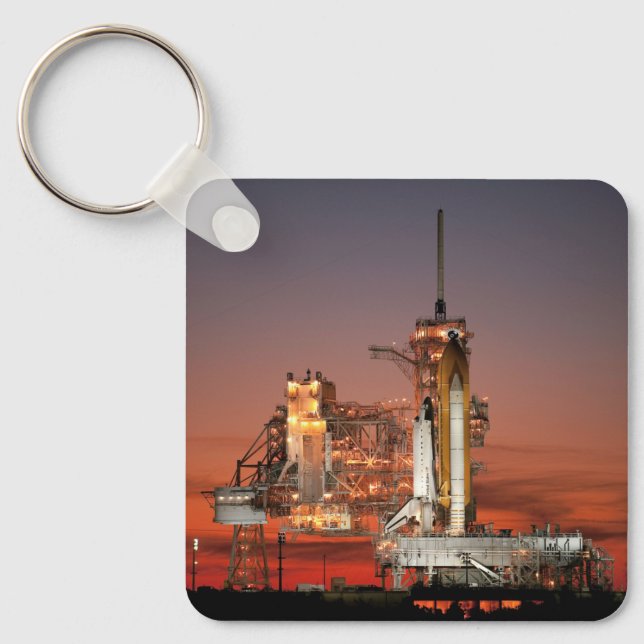 Red Sky for Space Shuttle Atlantis Start Schlüsselanhänger (Vorderseite)