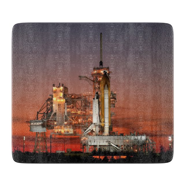 Red Sky for Space Shuttle Atlantis Start Schneidebrett (Vorderseite)