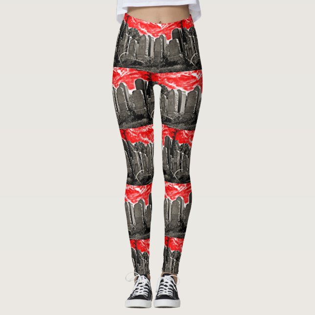 Red Sky Graveyard Leggings (Vorderseite)