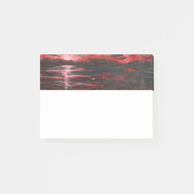 Red Sky in der Nacht Post-it Klebezettel (Vorderseite)