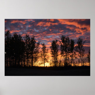 Red Sky in Night Poster