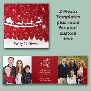 Red Sky Père Noël Sleigh Trois Modèles photo