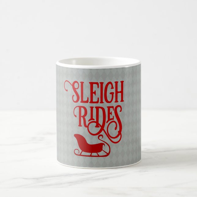 Red Sleigh Rides Holiday Kaffeetasse (Mittel)