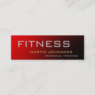 Red Slim Einzigartige Personal Trainer Business Ca Mini Visitenkarte