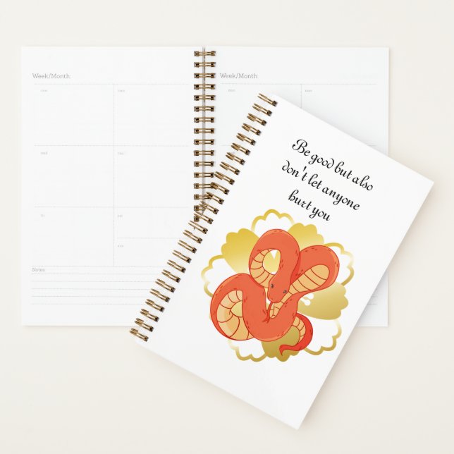 Red Snake on a Golden Blume" | Einzigartig und lux Planer (Anzeige)