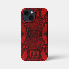 Red Snake Skin Print iPhone 13 Mini Hülle