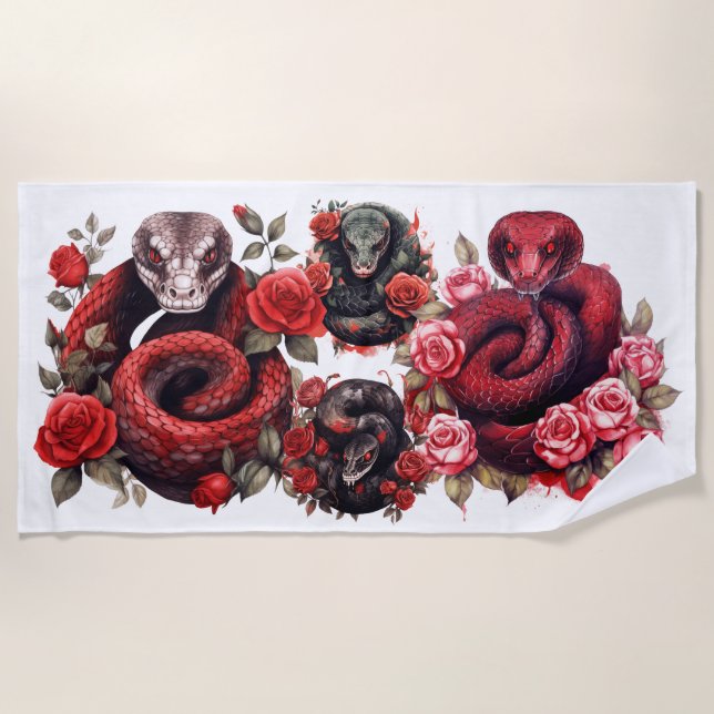 Red Snake Strandtuch (Vorderseite)