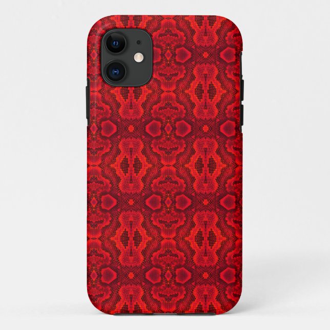 Red Snake Texture Handy Case (Rückseite)