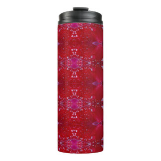 Red Snapdragon Ikat auch Thermosbecher