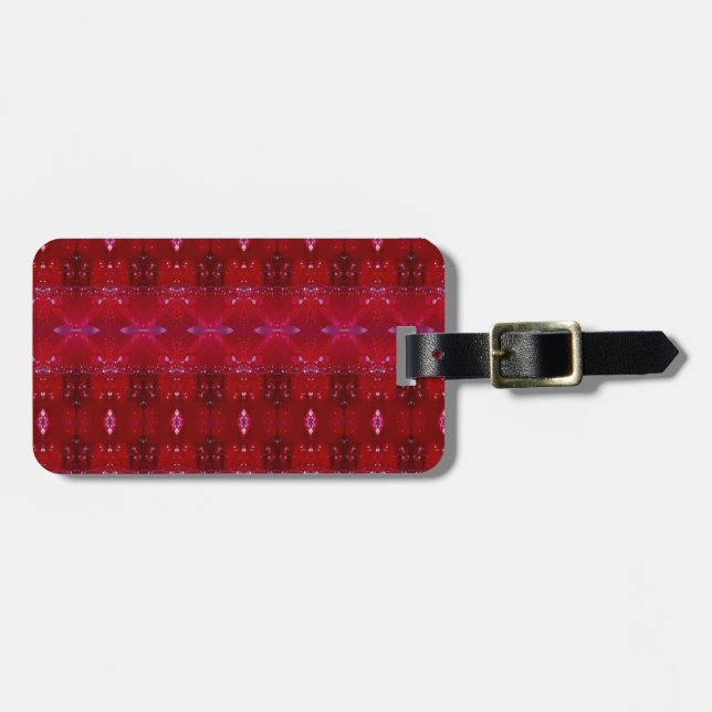 Red Snapdragon Ikat Too Gepäckanhänger (Vorderseite horizontal)