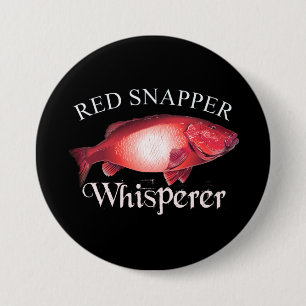 Red Snapper Whisperer Dark Button