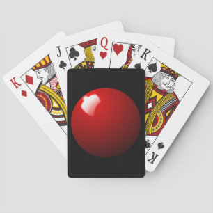 Red Snooker Ball Table Sport Spielkarten