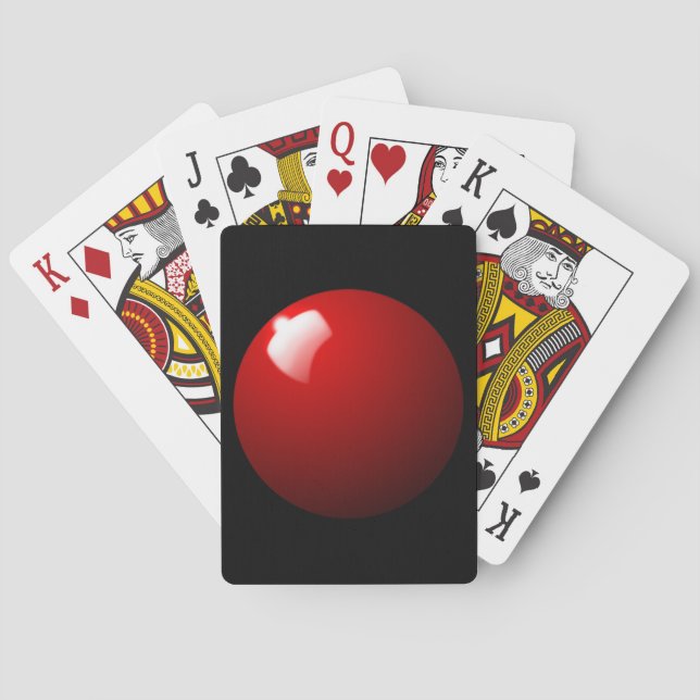 Red Snooker Ball Table Sport Spielkarten (Rückseite)