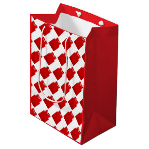 Red Snowflake Basketball Jersey Mittlere Geschenktüte