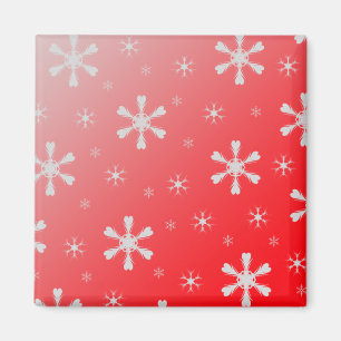 Red Snowflake Magnet