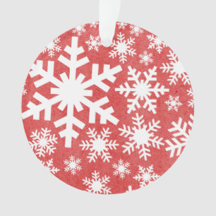 Red Snowflake Muster Akryllische Ornamente