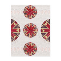 Red Snowflake Postcard