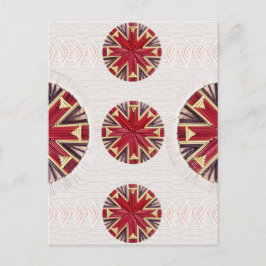 Red Snowflake Postcard Postkarte