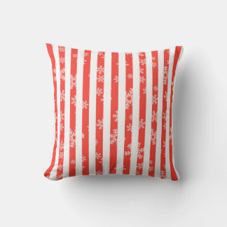 Red Snowflake Strip Weihnachtskissen Kissen