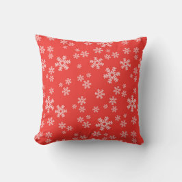 Red Snowflake Weihnachtskissen Kissen