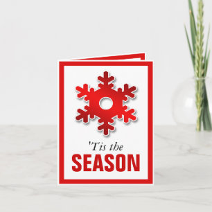 Red Snowflake Winter 'Das ist die Saisonkarte Feiertagskarte