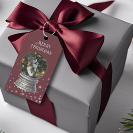 Red Snowglobe Snowflake Foto Geschenkanhänger