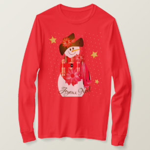Red Snowman Niedlich T-Shirt