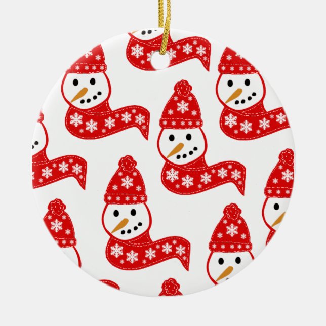 Red Snowman Ornament (Vorne)