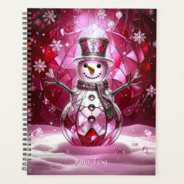 Red Snowman Snowflakes Holiday Planer