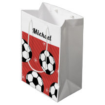 Red Soccer Strip Festivals Ball & Snow Boys Name