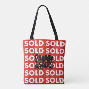 Red Sold Garage Vente Épicerie Sac fourre-tout com