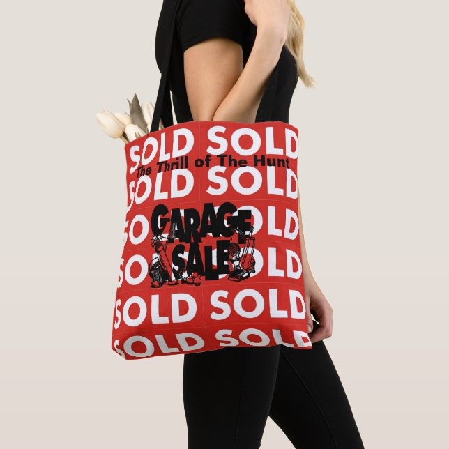 Red Sold Garage Verkauf Thrill The Hunt Tote Bag Tasche (Von Nahem)