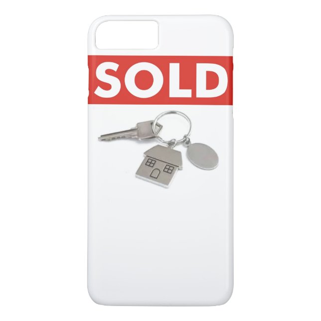 Red Sold Sign Real Anwesen Agent Zuhause Keys iPho Case-Mate iPhone Hülle (Rückseite)