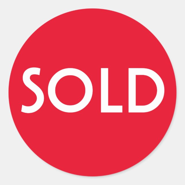 Red Sold Sticker (Vorderseite)
