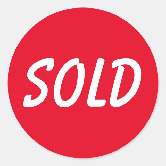 Red Sold Sticker (Vorderseite)
