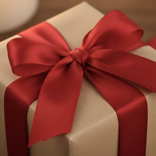 Red Solid Color Einfach Minimalistisch Satinband (Red Solid Color Simple Minimalist Satin Ribbon
)