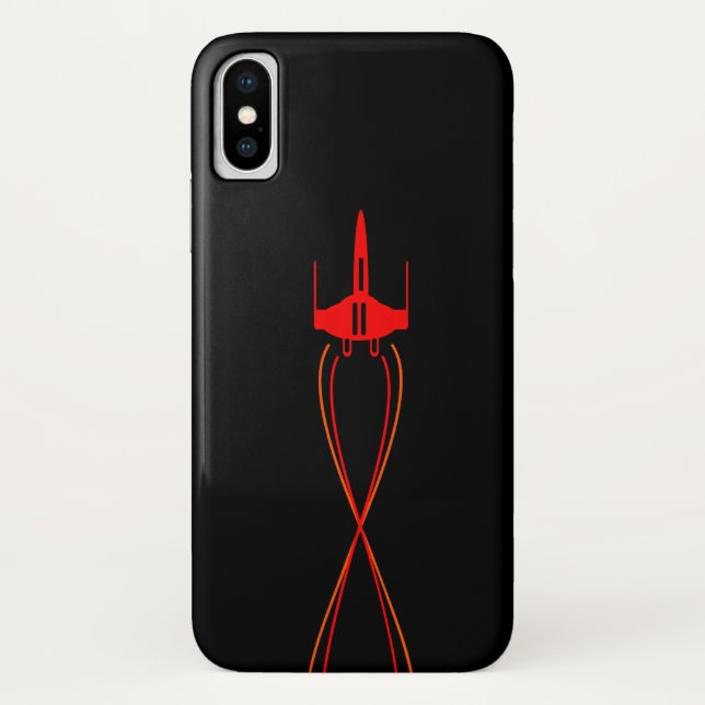 Red Spaceship Case-Mate iPhone Hülle (Rückseite)