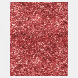 Red Sparkle Glitzer Fleecedecke