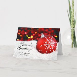 Red Sparkle Impressum Business Weihnachtskarten Feiertagskarte