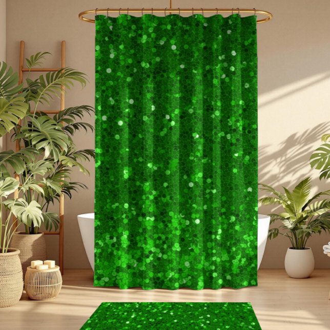 Red sparkling glitter pattern duschvorhang (Von Creator hochgeladen)