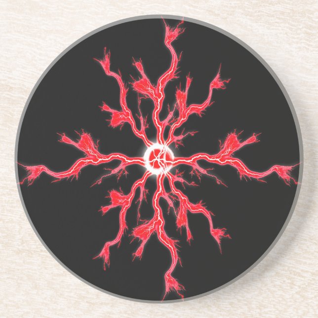 Red Sparks Lightning Untersetzer (Vorne)