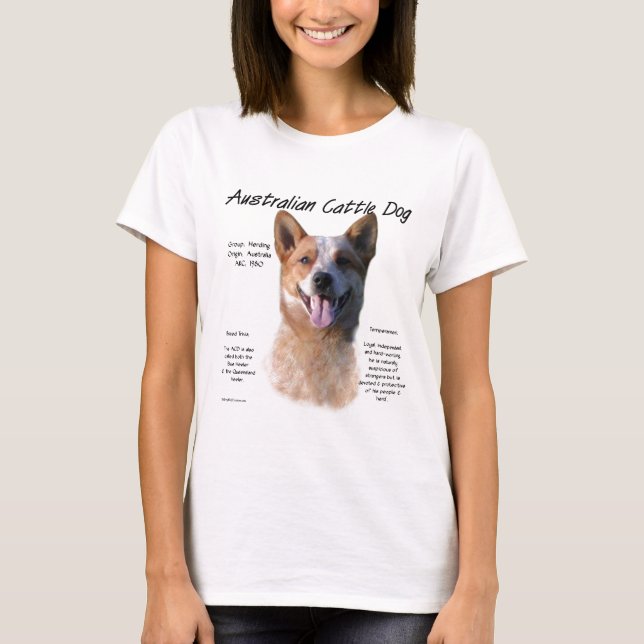 Red Speckle Australian Cattle Dog History T-Shirt (Vorderseite)