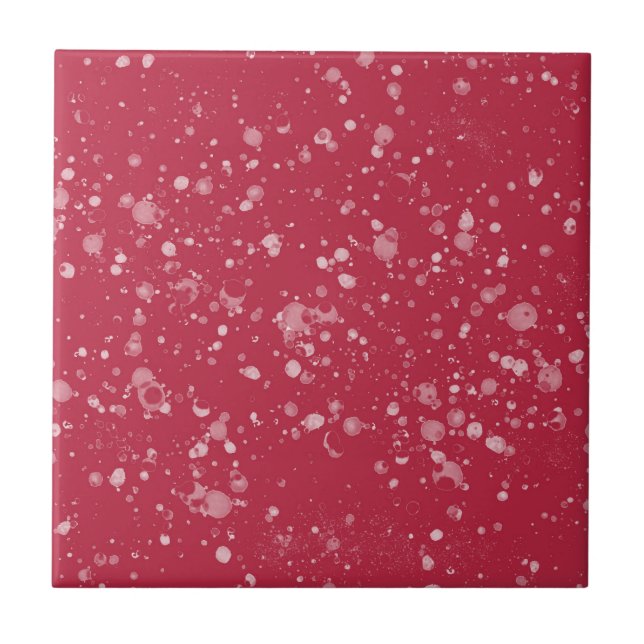 Red Splotchy Chaos Fliese (Vorderseite)