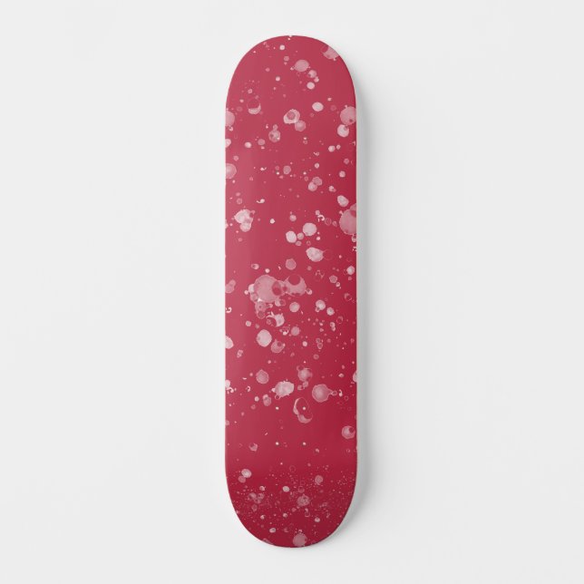 Red Splotchy Chaos Skateboard (Vorderseite)