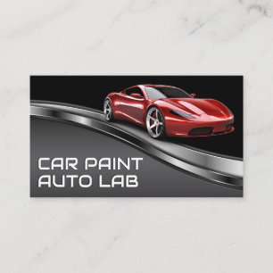 Red Sports Car   Auto Paint Visitenkarte