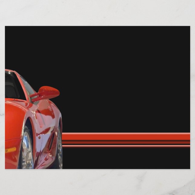 Red Sports Car Flyer (Vorne)