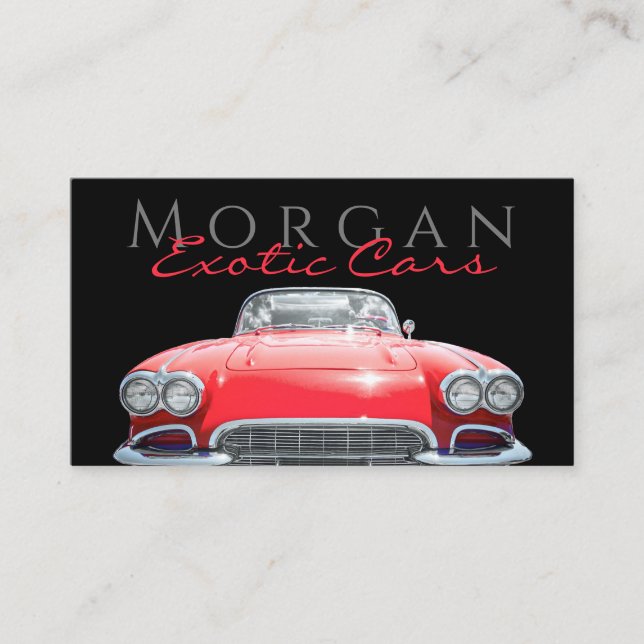 Red Sports Car, Kontaktinformationen, QR-Code, Sch Visitenkarte (Vorderseite)