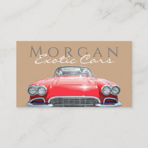 Red Sports Car, Name Titel & Kontaktdaten, QR-Code Visitenkarte