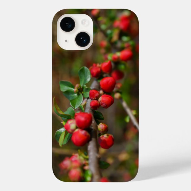 Red Spring Buds iPhone Case (Rückseite)
